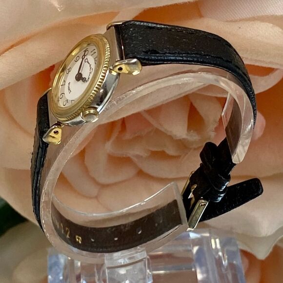 Vintage Oscar de la Renta Dainty Two-Tone Dress Watch with Flexible Lugs - Picture 7 of 16